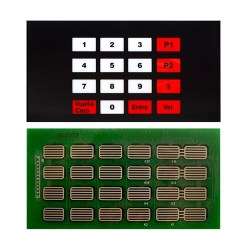 M00141B004 Teclado con adhesivo y etiqueta, Gilbarco Encore 500